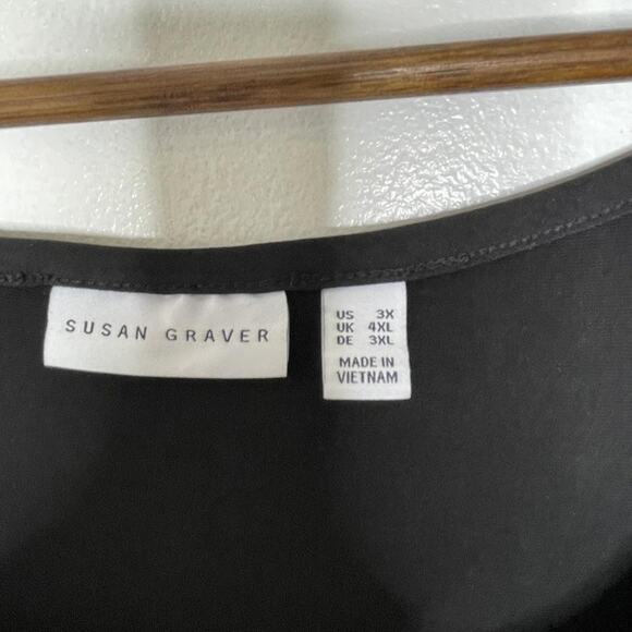 Susan Graver Dress Womens 3XL Black Sleeveless Summer Maxi Tank Stretch Plus - Picture 3 of 7